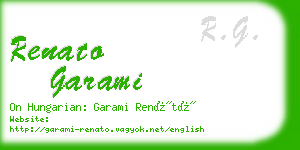 renato garami business card